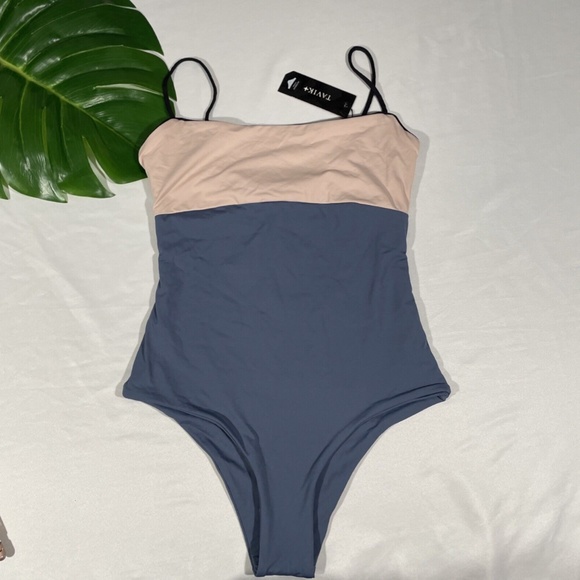 NWT‎ Tavik [ Small ] Scarlett Color blocked One-Piece Swimsuit Indigo - Picture 3 of 10
